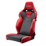 RECARO SR-C UT Leather-Ultrasuede - Charcoal Gray - Red (Heated, A-R Structure) (JP)