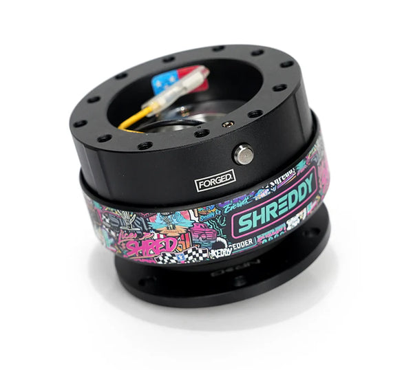 NRG Quick Release Gen 2.0 - Black Body / Black Ring w/Shreddy Collab Version 3 SFI