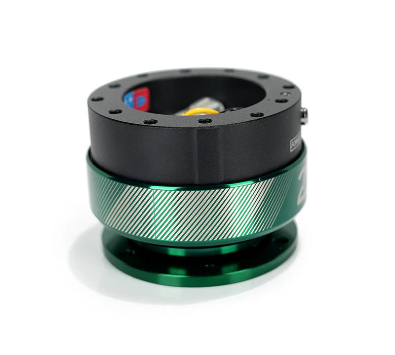 NRG Quick Release Gen 2.0 -  20 Year Anniversary Black Body / Emerald Ring