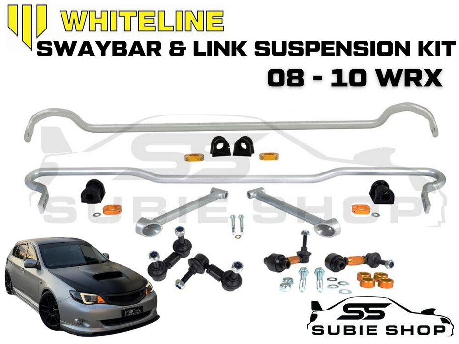 Whiteline 08-10 Subaru WRX Front And Rear Sway Bar Kit 22mm