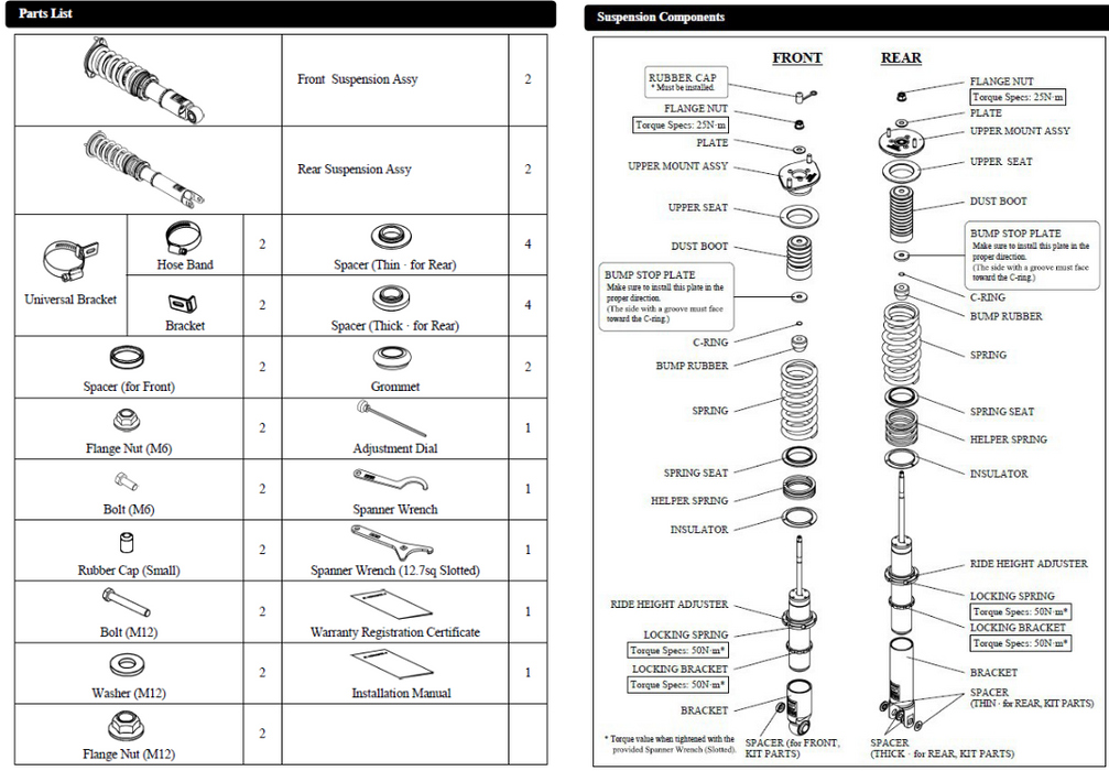 HKS Thin Spacer (for Rear)