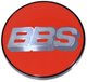 BBS Center Cap 64.5mm BBS Logo Red/Silver (select SR, CH-R and TL-A wheels)