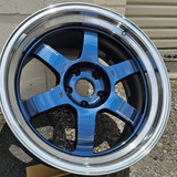 Volk TE37 Forged 18x9.5 +15 5x114.3 Mag Blue (Set of 4)