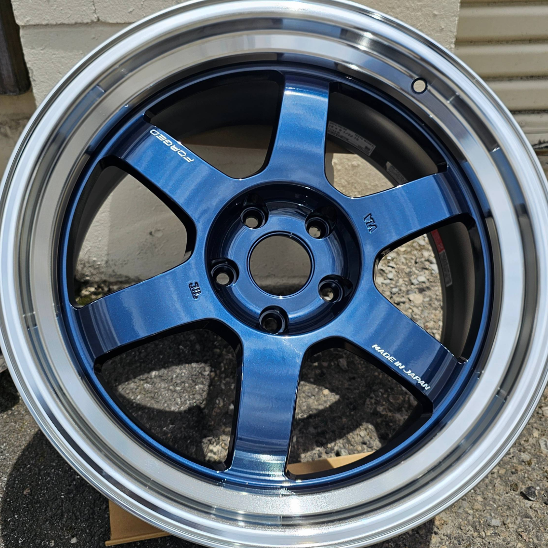 Volk TE37 Forged 18x9.5 +15 5x114.3 Mag Blue (Set of 4)