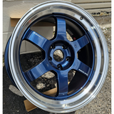 Volk TE37 Forged 18x9.5 +15 5x114.3 Mag Blue (Set of 4)