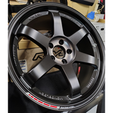 Volk Racing TE37 SL Red Dot Edition 18x9.5 +21 5x112 – Pressed Black – Clearance Set
