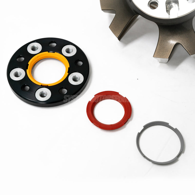 BBS Unlimited Hub Side Centering Ring SET 63.4mm - Dark Orange