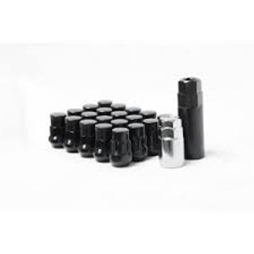 Wheel Mate Muteki SR35 Close End Lug Nuts w/ Lock Set - Black 12x1.50 35mm