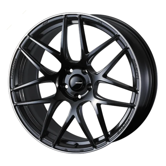 Weds Sport SA27R Black alloy wheel on a white background