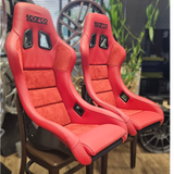 Sparco QRT-C Performance Carbon Fiber Racing Seats – Italian Leather & Alcantara (Pair) – Clearance