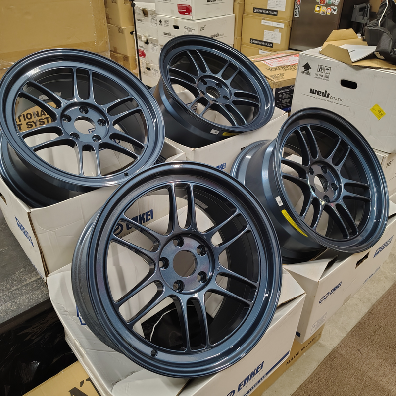 Enkei RPF1 18x9.5 5x114.3 38mm Offset 73mm Center Bore Misty Blue Wheel (Set)