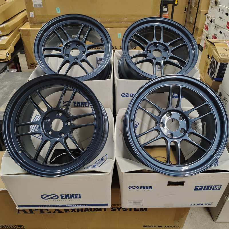 Enkei RPF1 18x9.5 5x114.3 38mm Offset 73mm Center Bore Misty Blue Wheel (Set)
