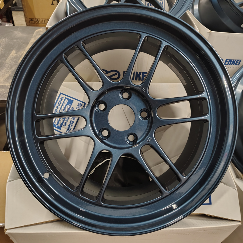 Enkei RPF1 18x9.5 5x114.3 38mm Offset 73mm Center Bore Misty Blue Wheel (Set)
