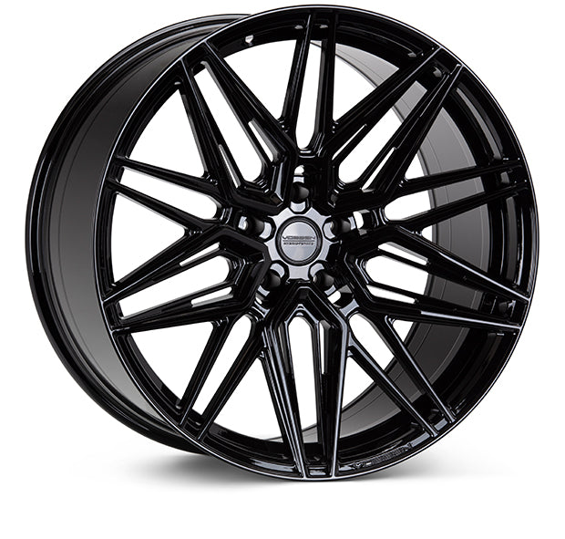 Vossen HF-7 22X9.5 / 5X112 / ET15 / Deep Face / 66.5 - Gloss Black Wheel