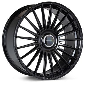 Vossen HF-8 24x10 / 5x112 BP / ET5 / 66.56 CB / Deep - Gloss Black Wheel