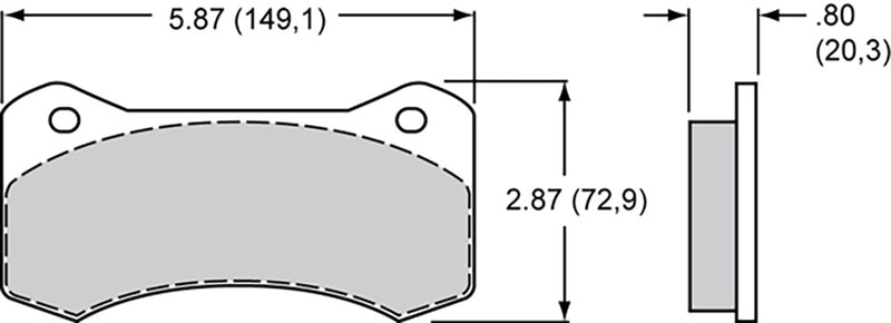 Wilwood BP-40 6620 Aero4 Pad Set - .800 Thick Pad