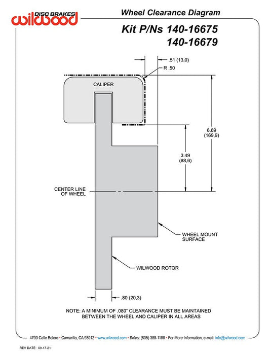 Wilwood 69-83 Porsche 911 Narrow Dynapro-P Radial Rear Brake Kit - Yellow Powder Coat Caliper