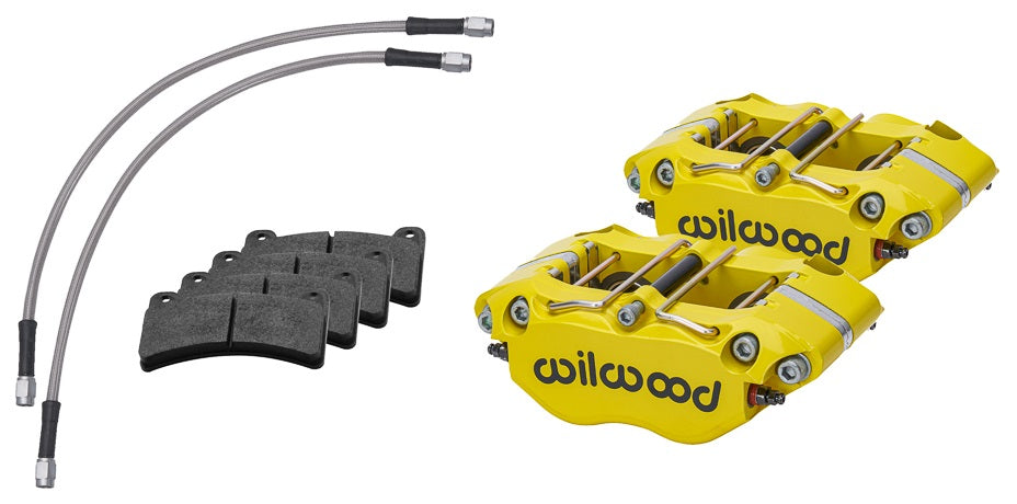Wilwood 69-83 Porsche 911 Narrow Dynapro-P Radial Rear Brake Kit - Yellow Powder Coat Caliper