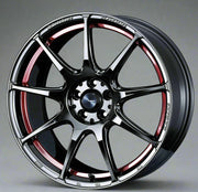 Weds SA99R rim with black and red design on a white background