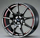 Weds SA99R rim with black and red design on a white background