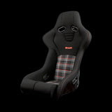BRAUM Falcon-R Composite FRP Fixed Back Bucket Seat - Black | Red Plaid