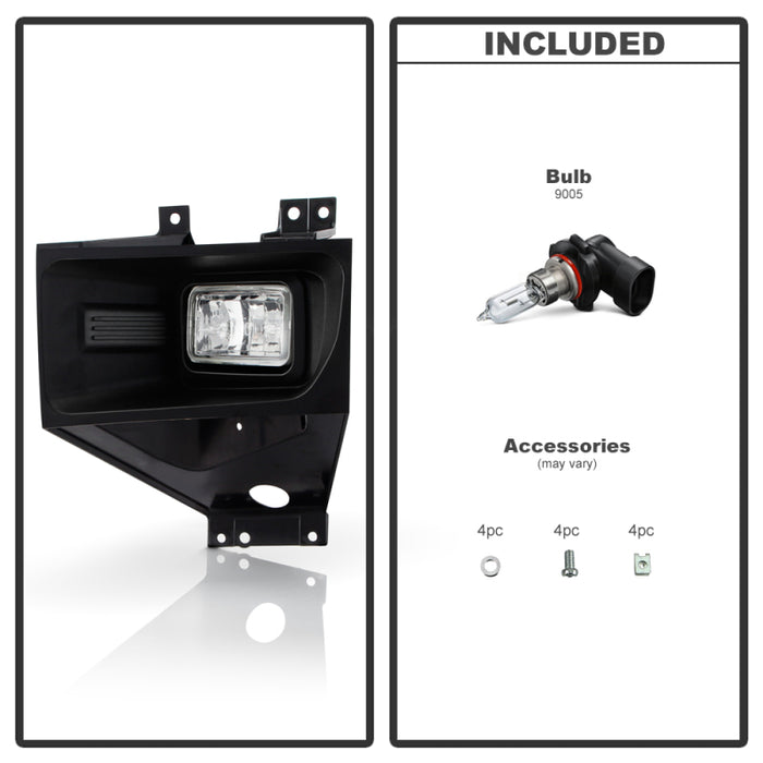 Spyder 17-19 Ford F250/F350 SD OEM Style LED Left Fog Light w/Switch - Clear (FL-FF25017-L)