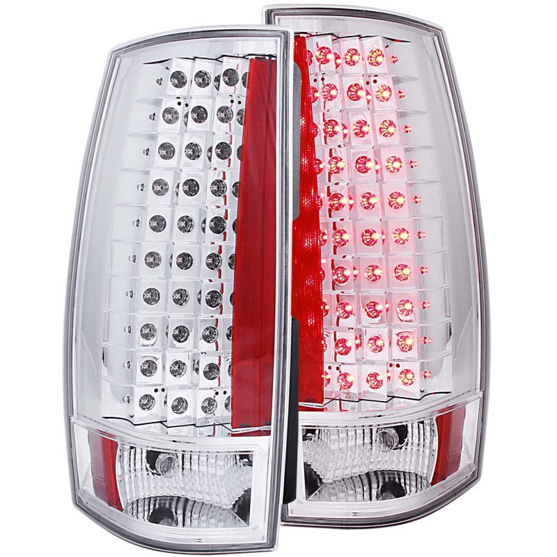 ANZO 2007-2014 Chevrolet Suburban LED Taillights Red/Clear G4