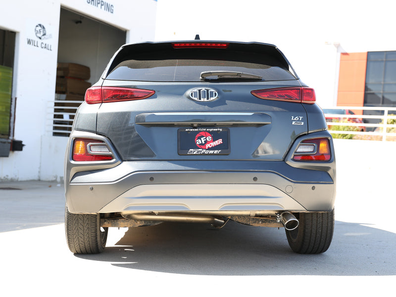 aFe Takeda 2.5in 304 SS Axle-Back Exhaust w/o Muffler w/Polish Tip 18-22 Hyundai Kona L4-1.6L(t) AWD