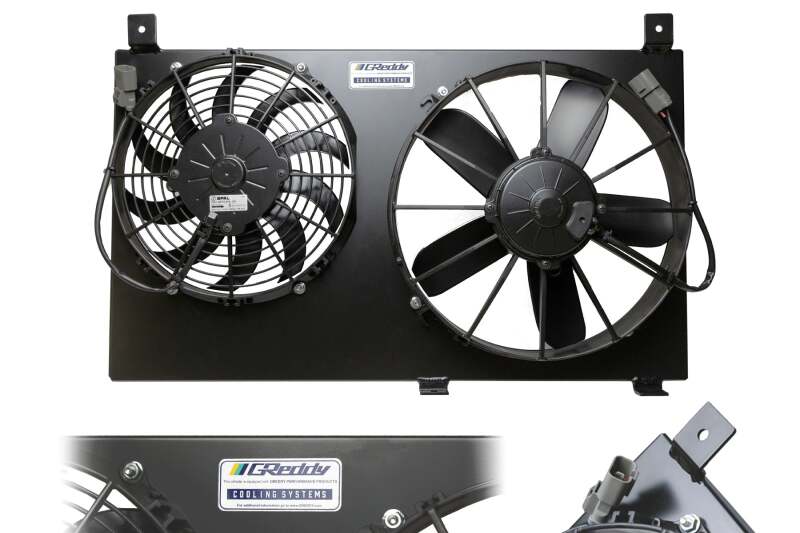 GReddy 00-09 Honda S2000 Dual Fan Shroud w/ Dual SPAL Fans - Black