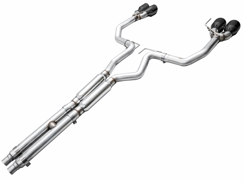 AWE 2024 Ford Mustang Dark Horse S650 RWD Track Edition Catback Exhaust w/ Quad Diamond Black Tips