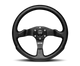 Momo Competition Steering Wheel 350 mm - Black AirLeather/Black Spokes
