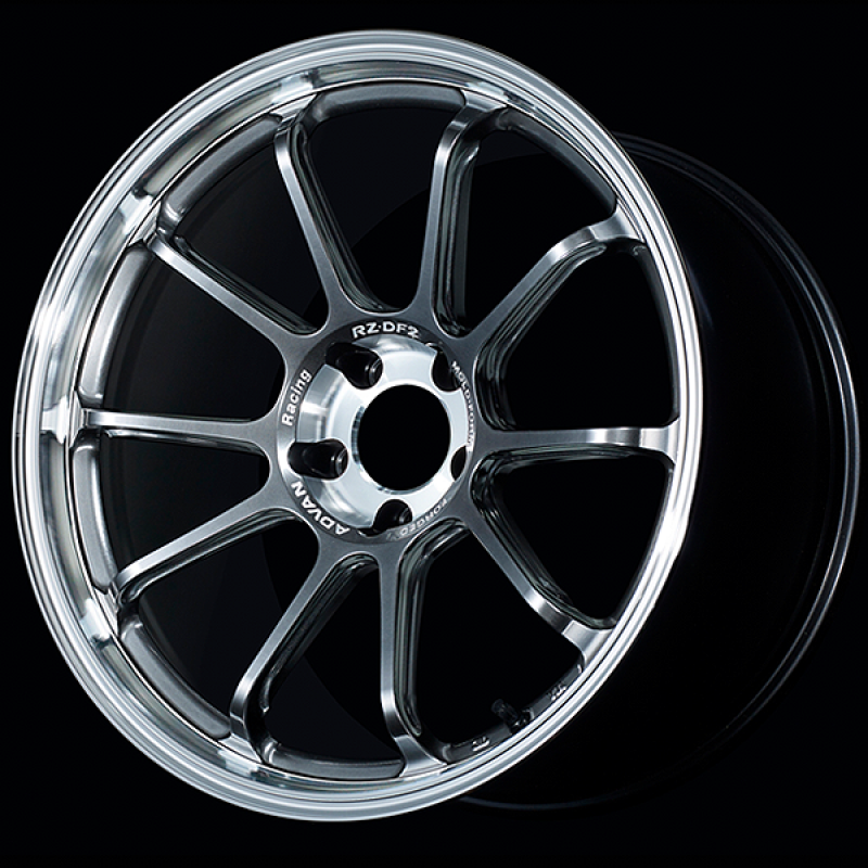 Advan RZ-DF2 20x9.5 / +15 Offset / 5x112 / 66.5mm Bore / Diamond Cut and Hyper Platinum Black