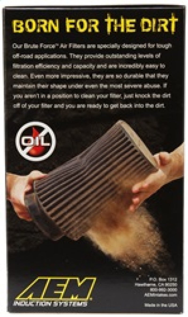 AEM Dryflow Conical Air Filter 2.75in Flange ID / 6in Base OD / 5.125in Top OD / 9.125in Height