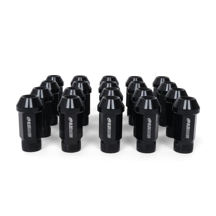 BLOX Racing Street Series Forged Lug Nuts - Black 12 x 1.5mm - Set of 20 (New Design)