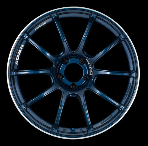 Advan RZII 19x10.0 +25 5x114.3 Racing Indigo Blue Wheel