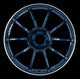 Advan RZII 19x10.0 +25 5-114.3 Racing Indigo Blue Wheel