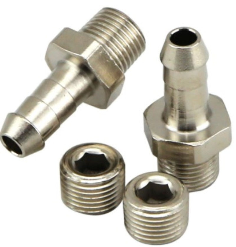 Turbosmart 6mm / 1/4in Hose End to 1/8 NPT Male Straight - Clear