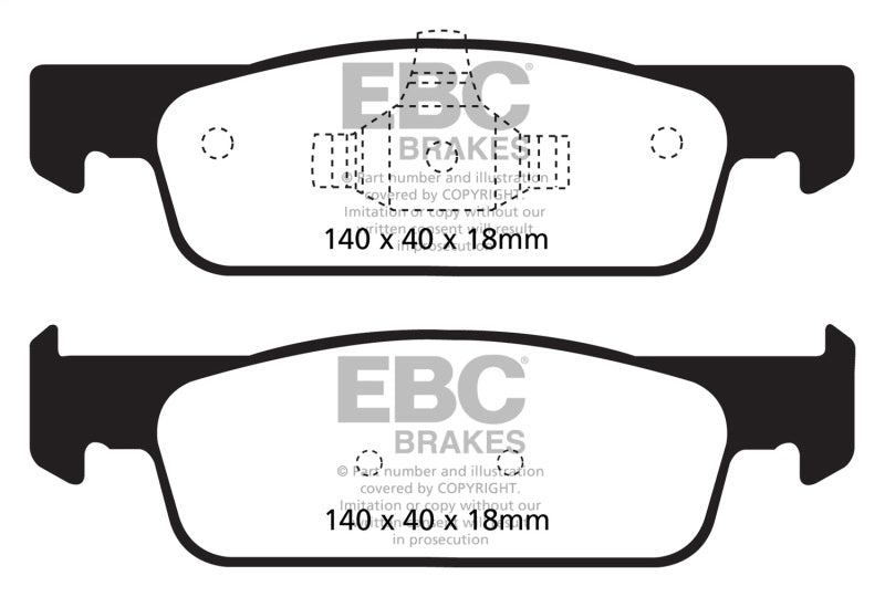 EBC 2016-2017 Smart Fortwo 0.9L Turbo Greenstuff Front Brake Pads