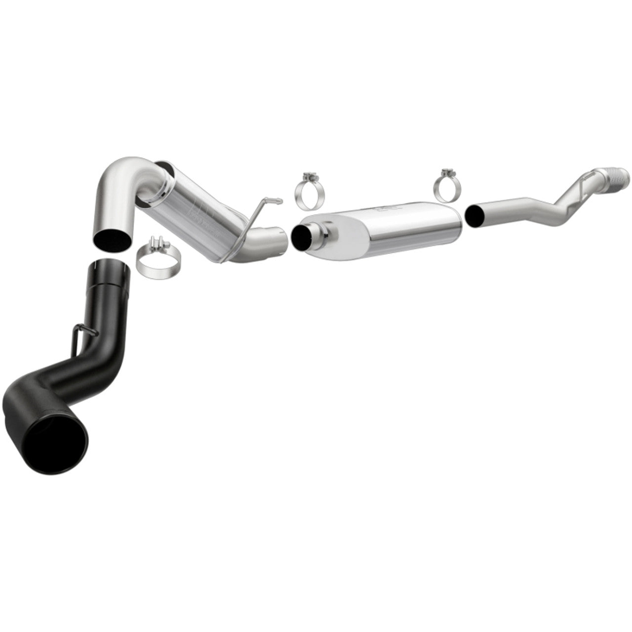 Remark BOLD 04-07 Chevrolet Silverado 1500 V8 4.8L Catback Exhaust Single Side Exit (Blk/Pol. Tips)