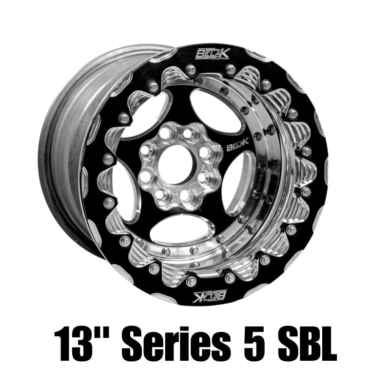 Belak Series 5 13x10 5in BS  4x100 BP High Pad 5in Back Space Single Beadlock Wheel