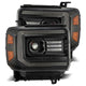 AlphaRex 14-18 GMC Sierra PRO-Series Proj Headlights Plank Alpha Blk w/Activ Light/Seq Signal/DRL