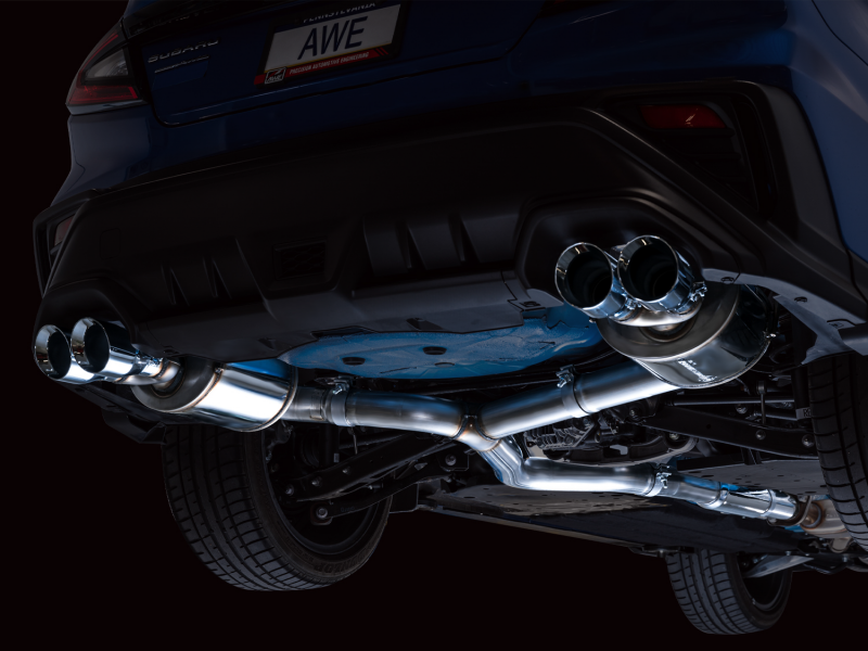 AWE Tuning 2022+ VB Subaru WRX Touring Edition Exhaust - Chrome Silver Tips