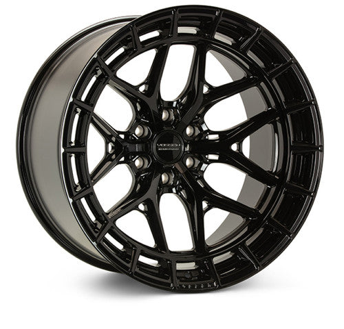 Vossen HF-8 22x9.5 / 5x112 BP / ET8 / 66.5 CB / Deep - Gloss Black Wheel