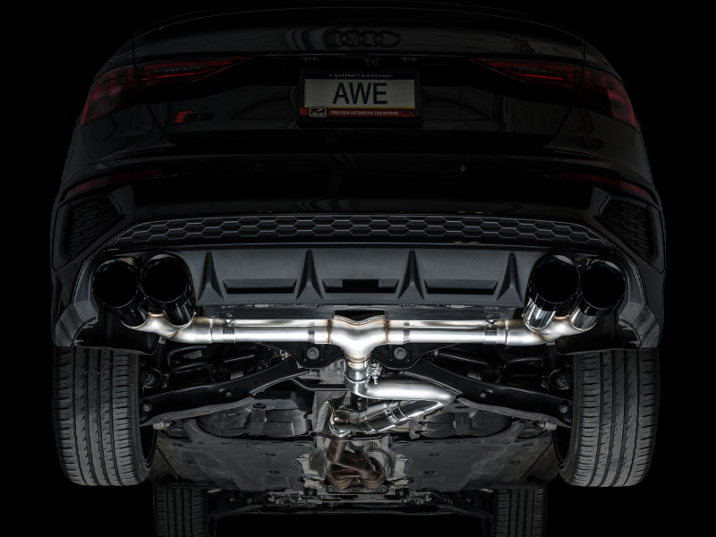 AWE 22-24 Audi 8Y S3 Track Edition Exhaust  - Diamond Black Tips