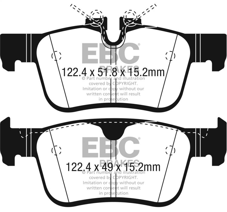 EBC 2017+ Volvo S90 2.0L Turbo Yellowstuff Rear Brake Pads