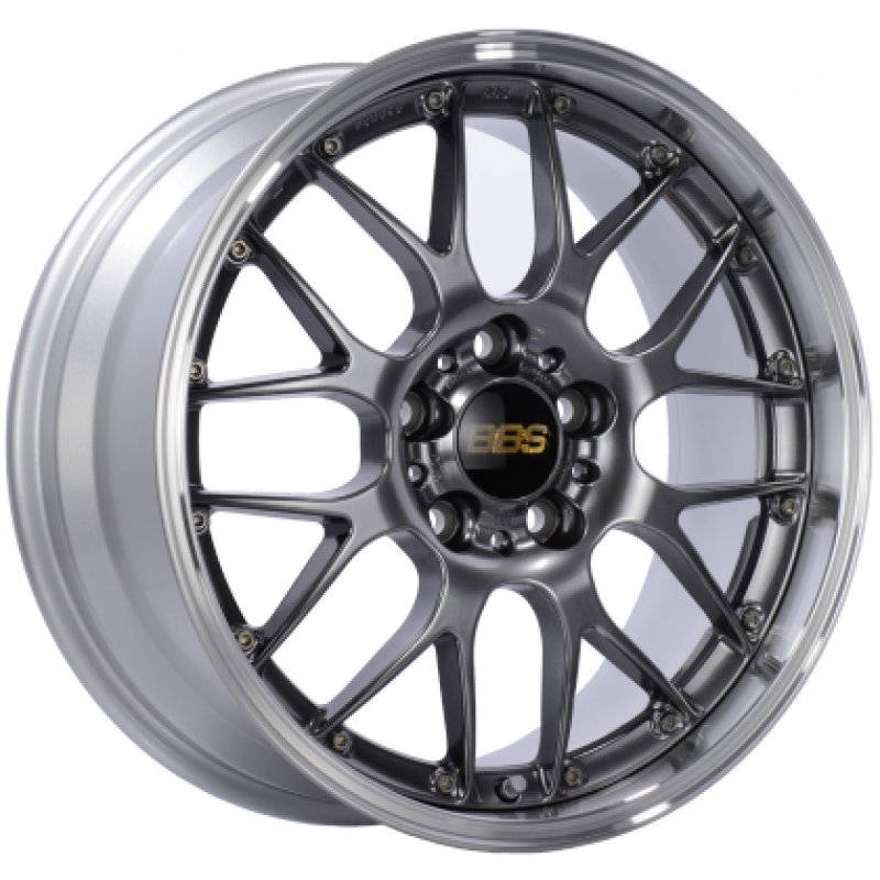 BBS RS-GT 19x8.5 5x112 ET38 Diamond Black Center Diamond Cut Lip Wheel -82mm PFS/Clip Required