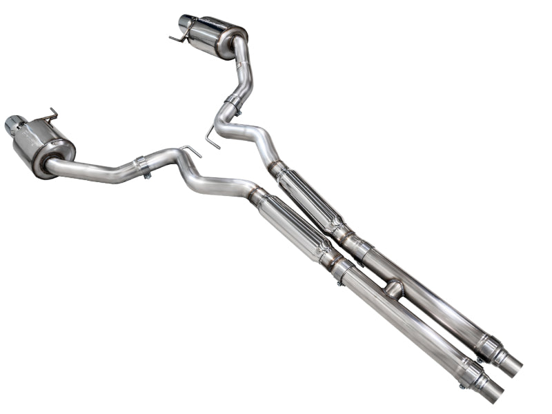 AWE 2024 Ford Mustang GT Fastback S650 RWD Touring Catback Exhaust w/ Dual Chrome Silver Tips