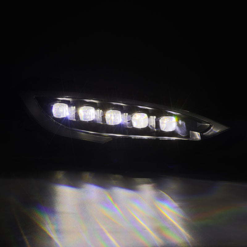 AlphaRex 12-21 Tesla Model S NOVA-Series LED Proj Headlights Blk w/Activtn Light & Seq.Sig / SB DRL