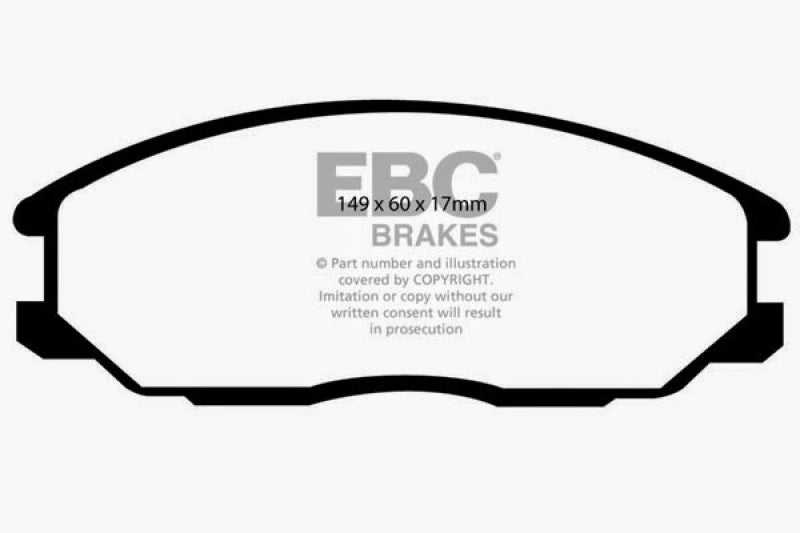 EBC 00-01 Hyundai XG 300 3.0 Redstuff Front Brake Pads