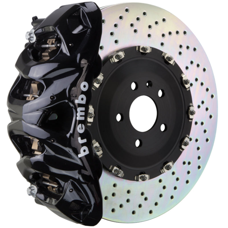 Brembo 2021+ Jeep Grand Cherokee Front GT BBK 8 Piston Cast 2pc 412mm Drilled Rotors - Black